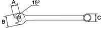 COMBINATION WRENCH AEROSPATIAL CHROME PLATING 23 MM