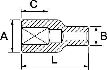 SOCKET WRENCH TORX® 1/2" E20