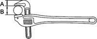 ALUMINIUM OFFSET PIPE WRENCH 90° 14"