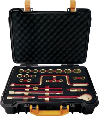 SET 24 SOCKET WRENCHES 1/2" NON-SPARKING CU-BE 10 - 32 MM