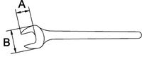 LLAVE FIJA DE UNA BOCA DIN 894 FOSFATADA 38 MM