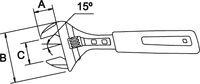 LLAVE AJUSTABLE DE GRAN APERTURA TITACROM® COMFORT 8"