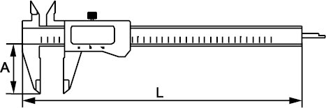 CALIBRE DIGITAL (CARCASA METÁLICA) INOX 150 MM × 0,01 MM