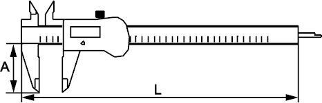 CALIBRE DIGITAL (CARCASA METÁLICA) INOX IP 67 150 MM × 0,01 MM