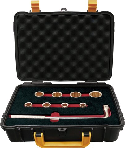 JUEGO DE LLAVES DE VASO 1/2" 9 PIEZAS ANTICHISPA CU-BE 3/8"-15/16"