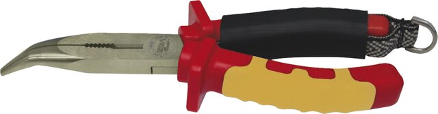 ALICATE TELEFONISTA BOCA CURVA TITACROM® BIMAT 1000 V ANTICAÍDA ANTIDROP ACO 160 MM