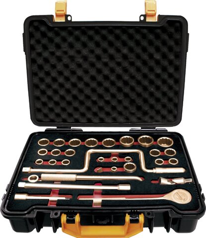 JUEGO DE 31 LLAVES DE VASO 1/2" ANTICHISPA AL-BRON 8 - 32 MM