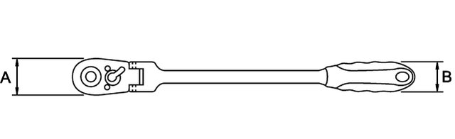 CLÉ À CLIQUET RÉVERSIBLE FLEXIBLE 1/2"