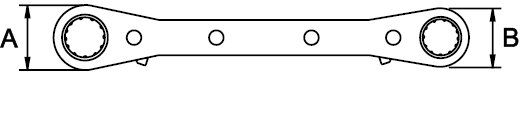 CLÉ POLYGONALE À CLIQUET 1/4" - 1/16"