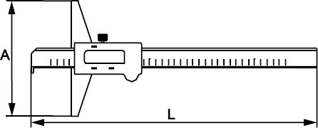 CALCULATEUR DE PROFONDEUR INOX 200 MM × 0,01 MM