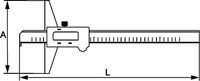 CALCULATEUR DE PROFONDEUR INOX 200 MM × 0,01 MM