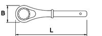 CLÉ POLYGONALE CONTRE-COUDÉE À RALLONGE 46 MM